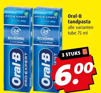 Boni Oral-B tandpasta aanbieding