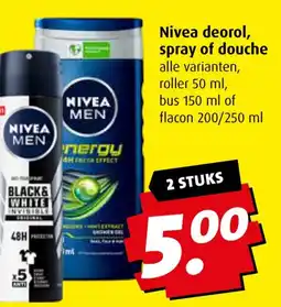 Boni Nivea deorol, spray of douche aanbieding