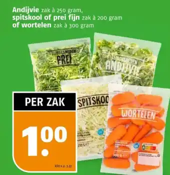 Poiesz Andijvie spitskool of prei fijn of wortelen aanbieding