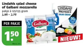 Poiesz Lindahls salad cheese of Galbani mozzarella aanbieding