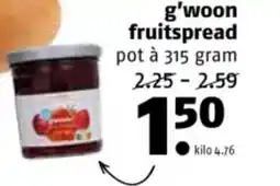 Poiesz g'woon fruitspread aanbieding