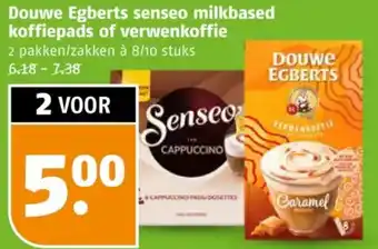Poiesz Douwe Egberts senseo milkbased koffiepads of verwenkoffie aanbieding