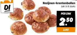 Poiesz Rozijnen krentenbollen aanbieding
