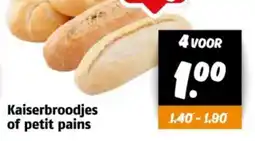 Poiesz Kaiserbroodjes of petit pains aanbieding