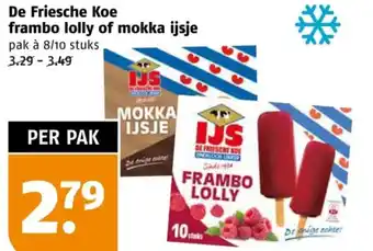 Poiesz De Friesche Koe frambo lolly of mokka ijsje aanbieding