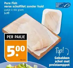 Poiesz Pure Fish verse scholfilet zonder huid aanbieding