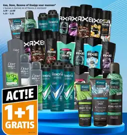 Poiesz Axe, Dove, Rexona of Kneipp voor mannen aanbieding
