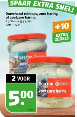 Poiesz Ouwehand rolmops, zure haring of zoetzure haring aanbieding