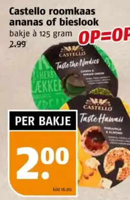 Poiesz Castello roomkaas ananas of bieslook aanbieding