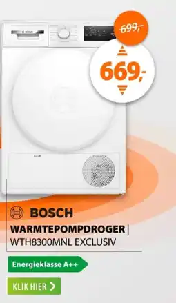 Expert BOSCH Warmtepompdroger aanbieding