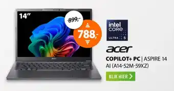 Expert Acer Copilot+ pc Aspire 14 aanbieding