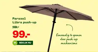 Welkoop Parasol Libra push-up aanbieding