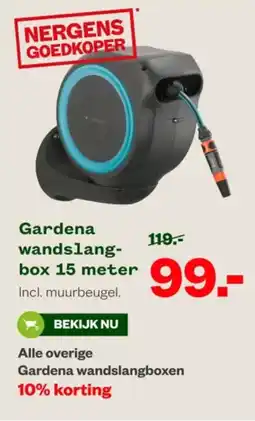 Welkoop Gardena wandslang box 15 meter aanbieding