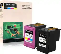 Bol.com ReYours Inkt cartridges compatible voor HP303XL 303XL HP303 Zwart en Kleur T6N04AE aanbieding