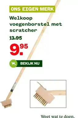 Welkoop Welkoop voegenborstel met scratcher aanbieding