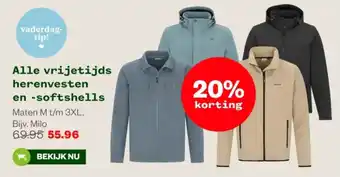 Welkoop Alle vrijetijds herenvesten en softshells aanbieding