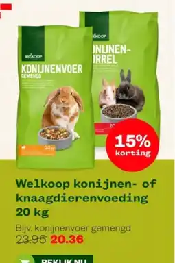 Welkoop Welkoop KONIJNENVOER of knaagdierenvoeding aanbieding
