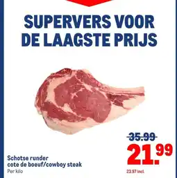 Makro Schotse runder cote de boeuf/cowboy steak aanbieding