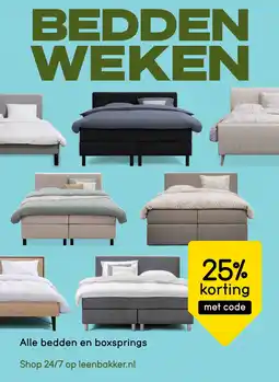 Leen Bakker Alle bedden en boxsprings aanbieding