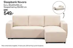Leen Bakker Slaapbank Novara aanbieding