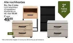 Leen Bakker Alle nachtkastjes aanbieding