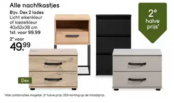 Leen Bakker Alle nachtkastjes aanbieding
