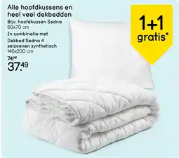 Leen Bakker Alle hoofdkussens en heel veel dekbedden aanbieding
