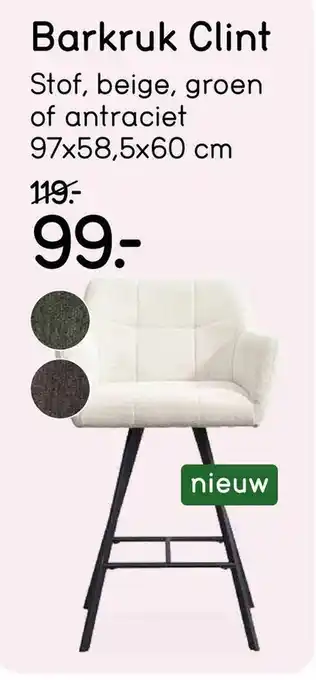 Leen Bakker Barkruk Clint aanbieding