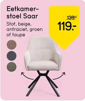 Leen Bakker Eetkamer- stoel Saar aanbieding