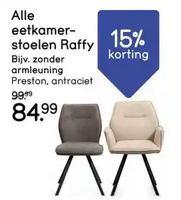 Leen Bakker Alle eetkamer stoelen Raffy aanbieding