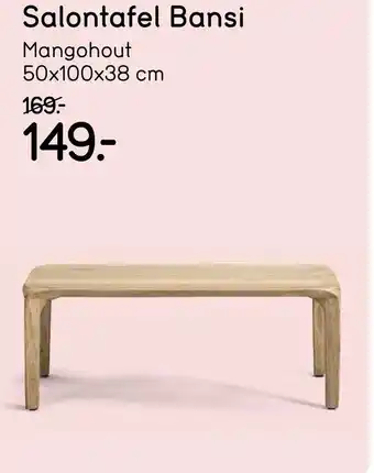 Leen Bakker Salontafel Bansi aanbieding