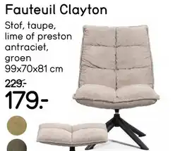 Leen Bakker Fauteuil Clayton aanbieding