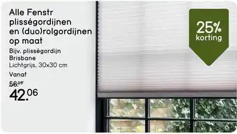 Leen Bakker Alle Fenstr plisségordijnen en (duo)rolgordijnen op maat aanbieding