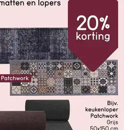 Leen Bakker Keukenloper patchwork aanbieding
