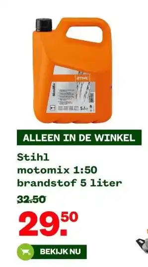Welkoop Stihl motomix 1:50 brandstof aanbieding