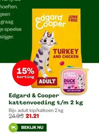 Welkoop Edgard & Cooper kattenvoeding t/m 2 kg aanbieding
