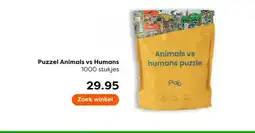 The Read Shop Puzzel Animals vs Humans aanbieding