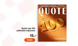 The Read Shop Quote top 100 selfmade miljonairs aanbieding