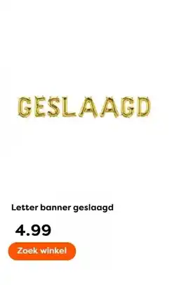 The Read Shop Letter banner geslaagd aanbieding