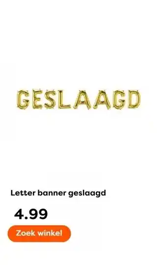 The Read Shop Letter banner geslaagd aanbieding