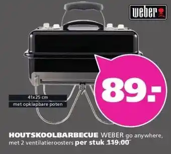 Ranzijn HOUTSKOOLBARBECUE WEBER aanbieding
