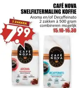 MCD Supermarkt CAFÉ NOVA SNELFILTERMALING KOFFIE aanbieding