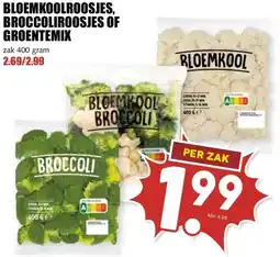 MCD Supermarkt BLOEMKOOLROOSJES, BROCCOLIROOSJES OF GROENTEMIX aanbieding