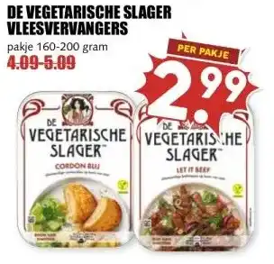 MCD Supermarkt DE VEGETARISCHE SLAGER VLEESVERVANGERS aanbieding