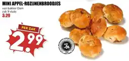 MCD Supermarkt MINI APPEL-ROZIJNENBROODJES aanbieding