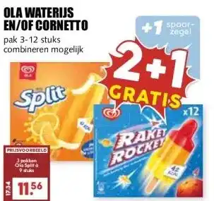 MCD Supermarkt OLA WATERIJS EN/OF CORNETTO aanbieding