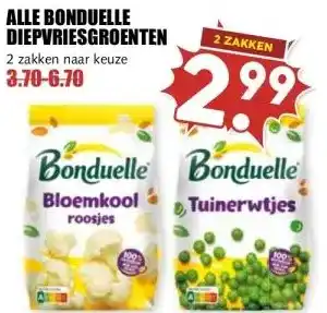 MCD Supermarkt ALLE BONDUELLE DIEPVRIESGROENTEN aanbieding