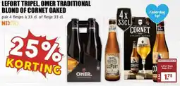 MCD Supermarkt LEFORT TRIPEL, OMER TRADITIONAL BLOND OF CORNET OAKED aanbieding