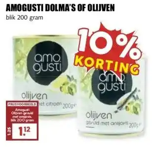 MCD Supermarkt AMOGUSTI DOLMA'S OF OLIJVEN aanbieding