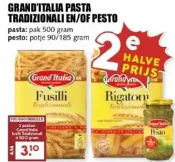 MCD Supermarkt GRAND'ITALIA PASTA TRADIZIONALI EN/OF PESTO aanbieding